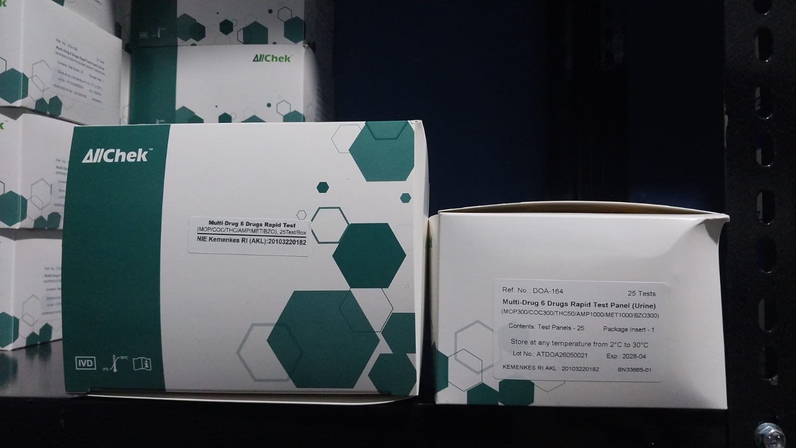 ALLCHEK Multi-Drug 6 Drugs Rapid Test Panel 25 tests, foto stok produk